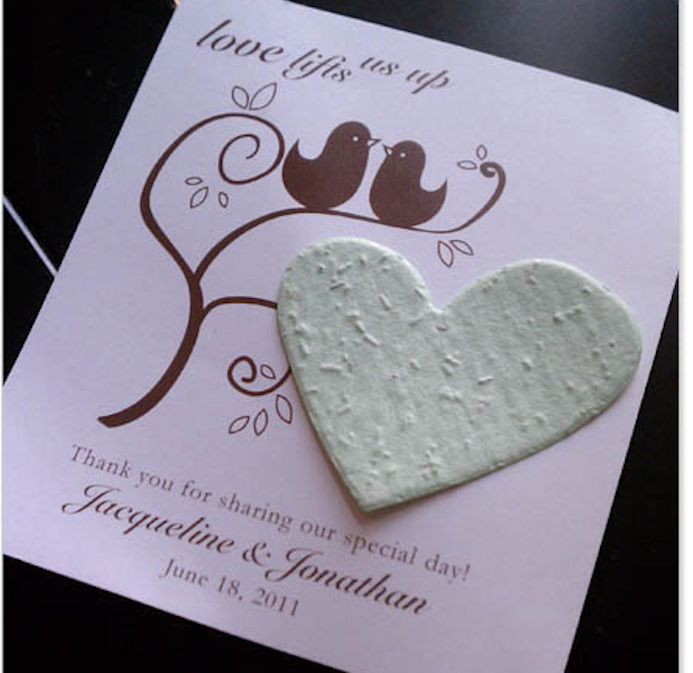 seed paper wedding favors