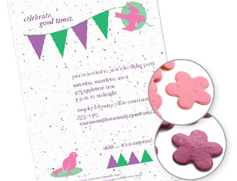 Plantable Invitations and Favors Reviewed on The Centsible Family