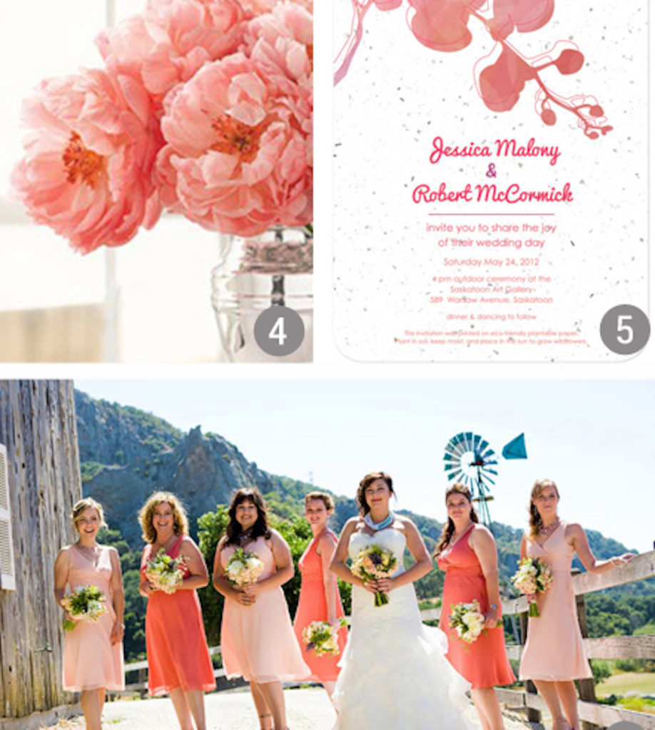 {inspiration board} Coral and Pink Wedding Ideas