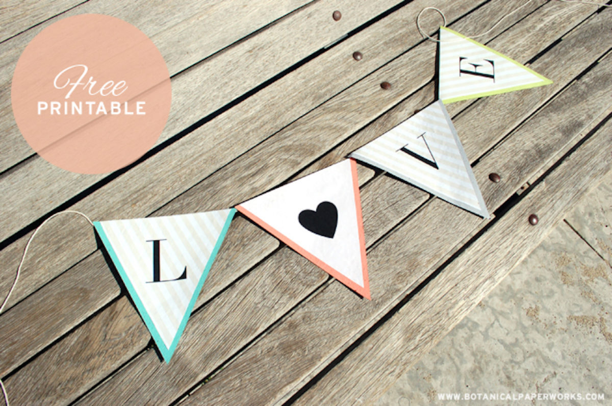 free printable} Alphabet Banner for All Occasions - Botanical Inside Banner Cut Out Template