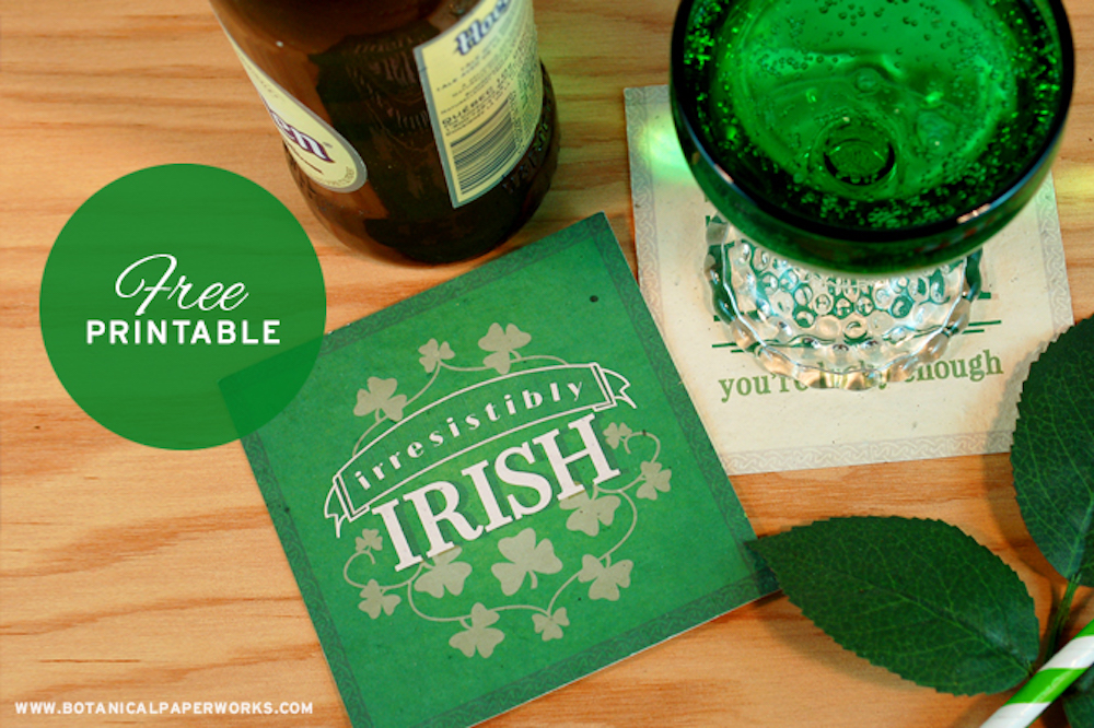 {free printable} St. Patrick's Day Coasters