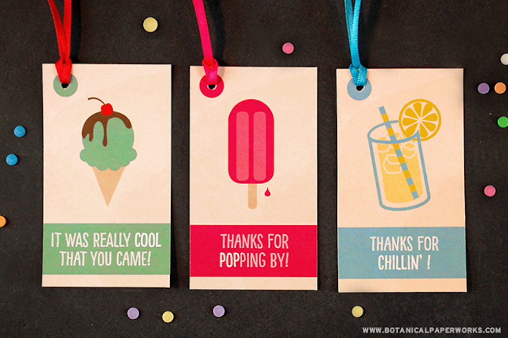 {free printable} Summer Party Favor Tags