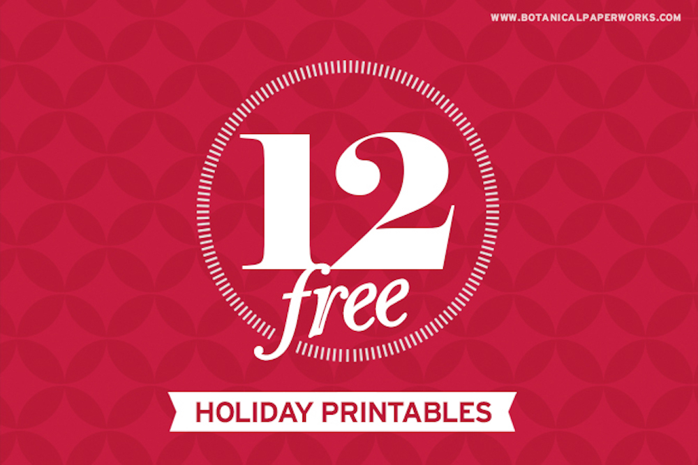 12 beautiful and creative Holiday Free Printables to view and download.