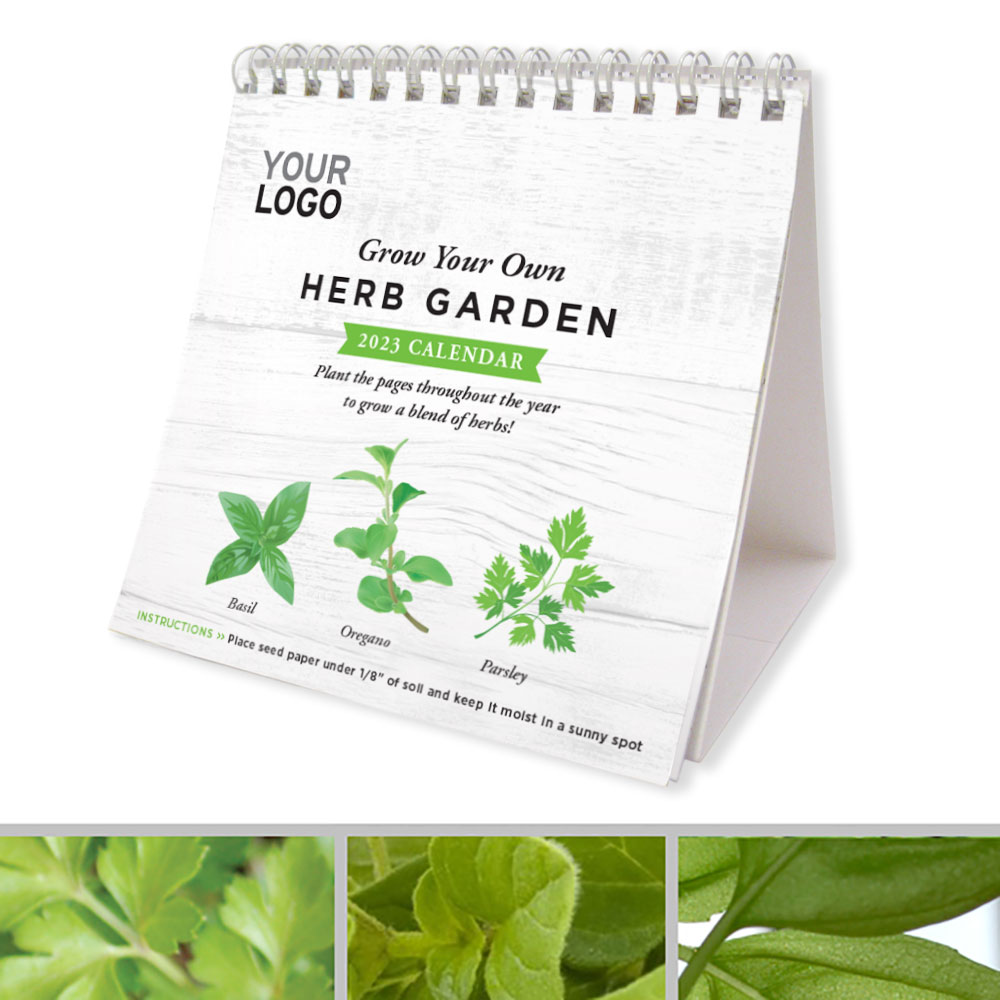 A calendar made with herb seed paper that grows.