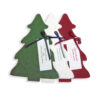 Seed paper spruce tree shape with a festive greeting note attached with ribbon.