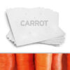 Plant this 8.5 x 11 White Carrot Plantable Seed Paper into a pot or garden and watch it grow.