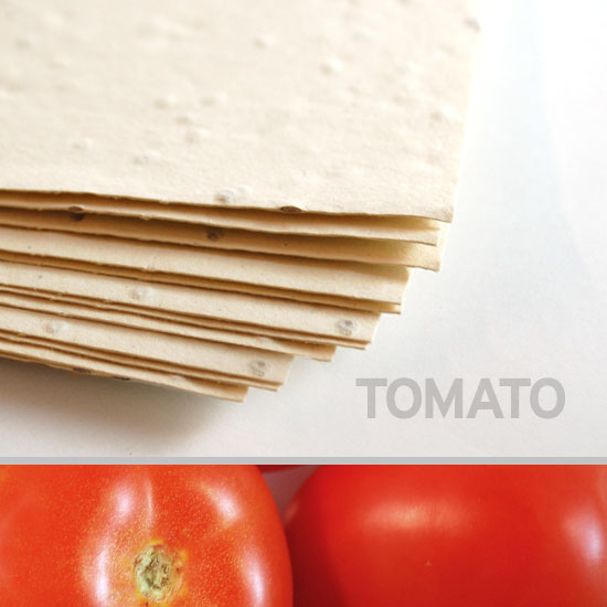 This 11 x 17 Cream Tomato Plantable Seed Paper is made from 100% eco-friendly materials.