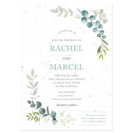 Seed paper wedding invitations