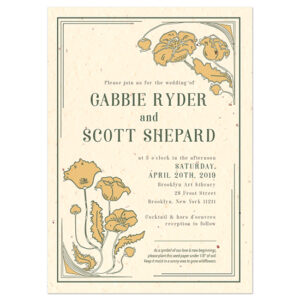 Art Nouveau Plantable Wedding Invitation
