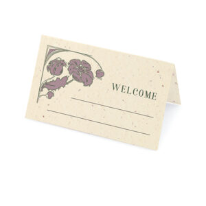 These eco-friendly Art Nouveau Plantable Place Cards are perfect for vintage weddings with eclectic details.