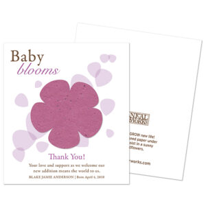 Everyone will love these Classic Baby Blooms Plantable Baby Shower Favors that they can plant to grow REAL wildflowers in celebration.