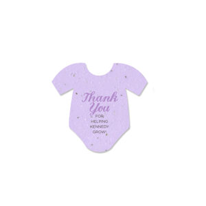 Share these adorable eco-friendly Plantable Onesie Baby Shower Favors to celebrate a new little one.