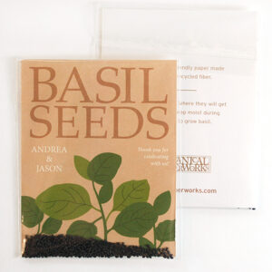 Grow fresh and fragrant basil with these Grow Together Basil Seed Packet Wedding Favors.
