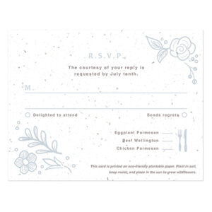 You'll get to grow a garden of real wildflowers from your Botanical Beauty Seed Paper Reply Cards.