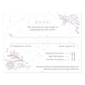 You'll get to grow a garden of real wildflowers from your Botanical Beauty Seed Paper Reply Cards.