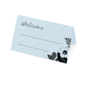 These unique Black & White Blooms Plantable Place Cards will wow your guests and give them a little something to take home and plant after in celebration.