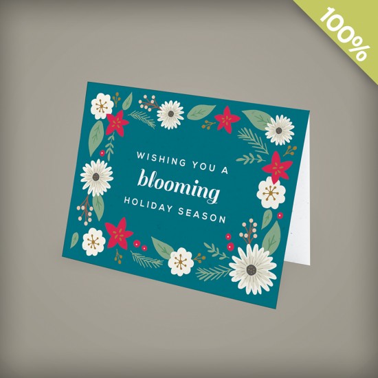 Wish them a blooming holiday season with these festive cards that are packed with seeds and grow real flowers.