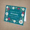 Floral and festive personalized seed paper holiday cards