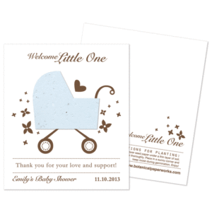 Pastel Baby Carriage plantable favors
