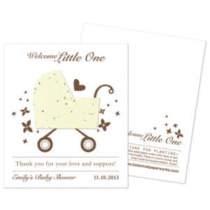 Pastel Baby Carriage plantable favors