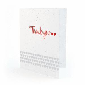 Two hearts plantable thank you cards