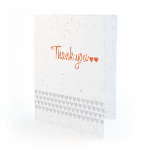 Two hearts plantable thank you cards