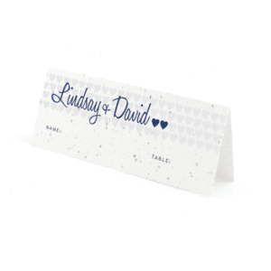 Two hearts plantable place cards