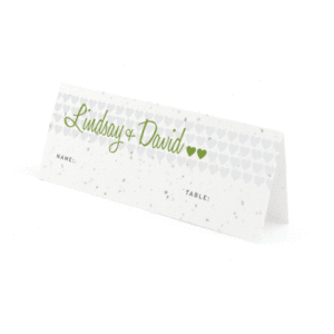 Two hearts plantable place cards