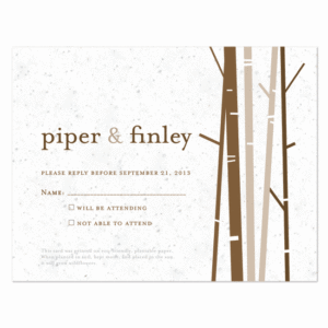 Birch plantable reply cards