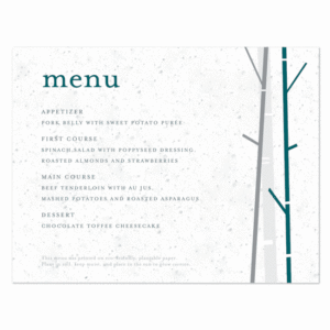 Birch plantable menu cards
