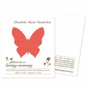Butterfly seed memorial cards