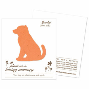 Plantable seed dog memorial cards