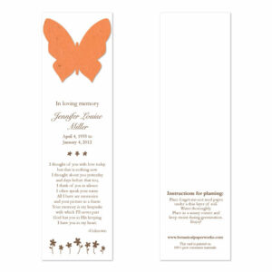butterfly memorial bookmark