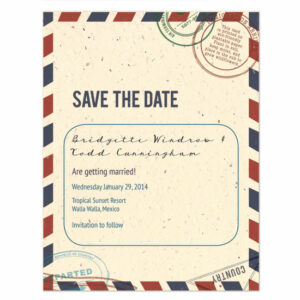 plantable passport save the date cards