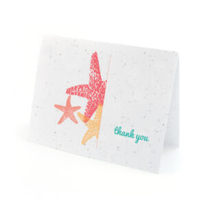Plantable starfish thank you cards