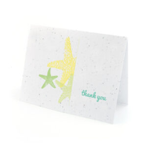 Plantable starfish thank you cards