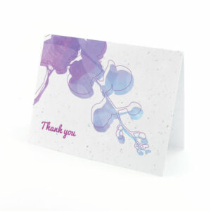 Plantable watercolor orchids thank you cards