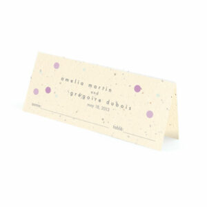 Plantable polka dots place cards