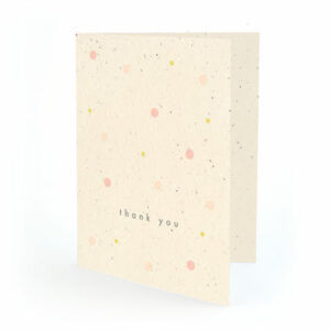 Plantable polka dots thank you cards