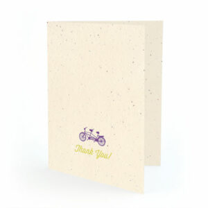 Plantable tandem Bicycle Thank You Cards