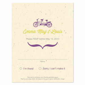Plantable Tandem Bicycle Reply Cards