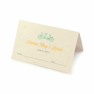 Plantable Tandem Bicycle Place Cards