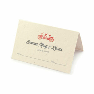 Plantable Tandem Bicycle Place Cards