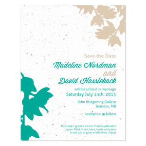 plantable modern orchid save the date cards