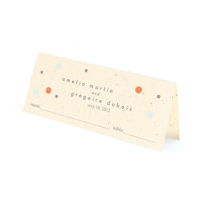 Plantable polka dots place cards