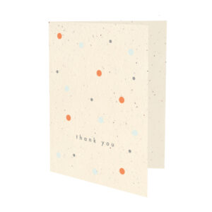 Plantable polka dots thank you cards