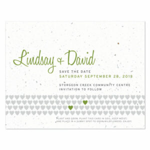 Two Hearts Plantable Save the Date Cards