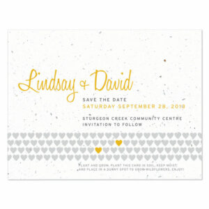 Two Hearts Plantable Save the Date Cards
