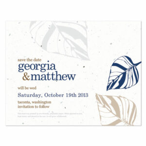 Leaf Plantable Save the Date Cards