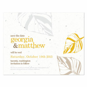 Leaf Plantable Save the Date Cards